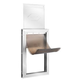 VEVOR Pet Door, 8.27" x 11.93" Aluminum Frame with Lock and Flap System, Weatherproof Doggy Door, Easy to Install in Interior or Exterior Doors